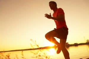 Young man running