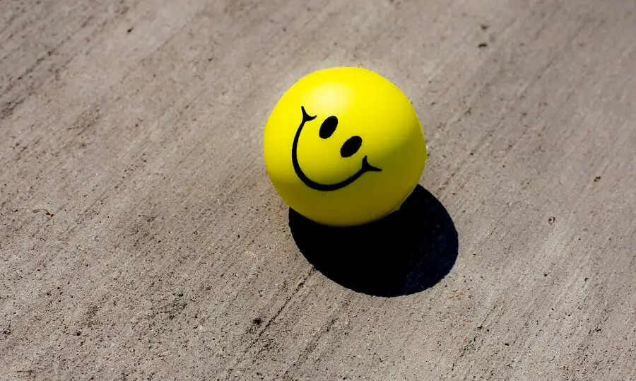 stress ball in the shape of a smiley face