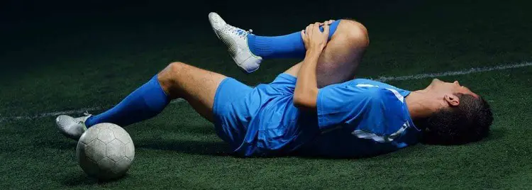 soccer player in pain