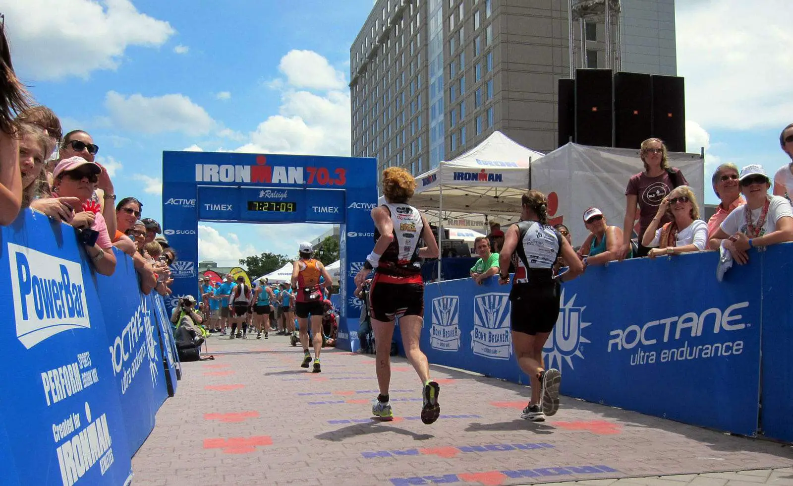 atheletes at an ironman competition